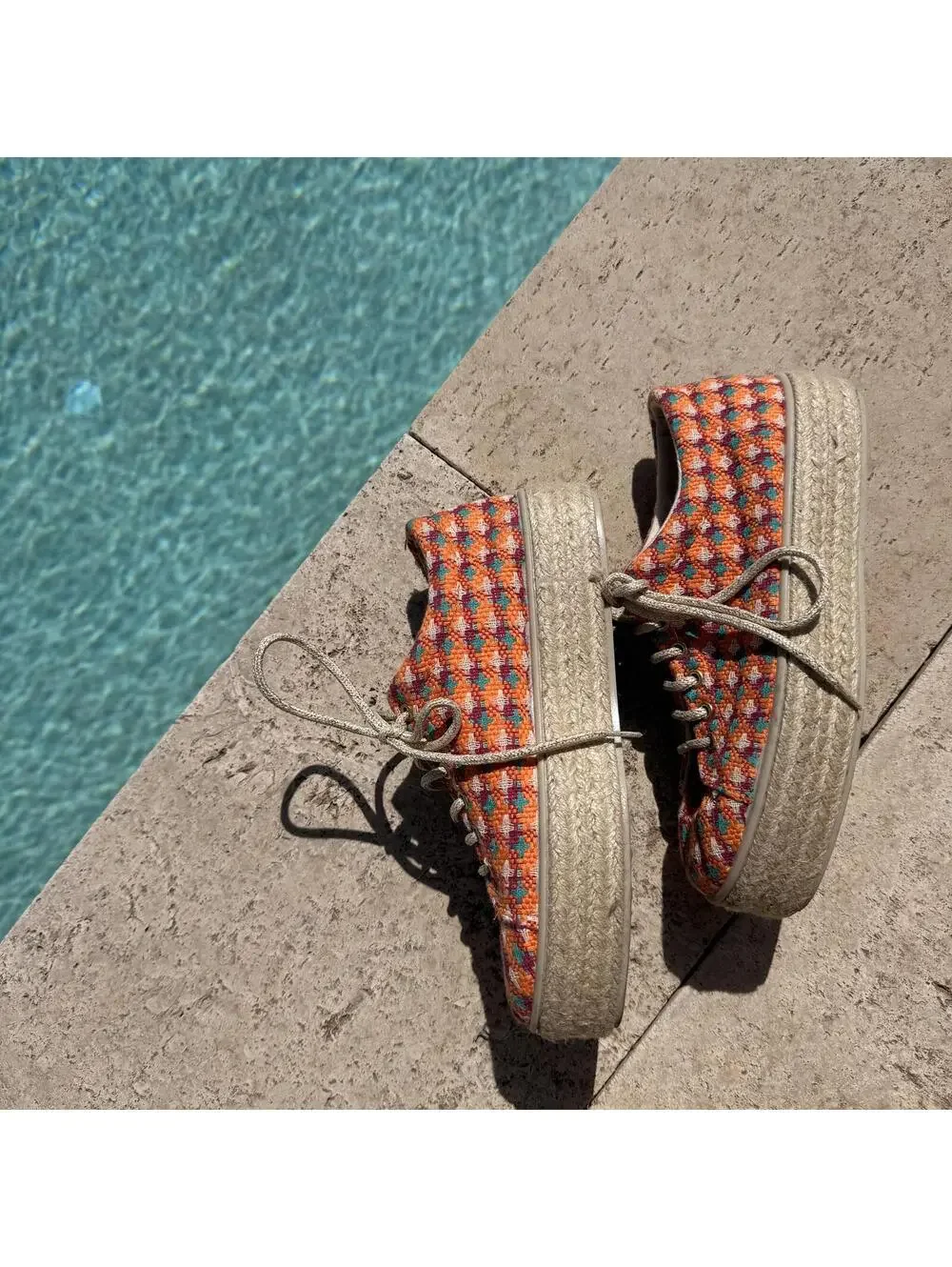 Anthropologie Bocage Women's Multicolor Woven Sneakers Size 39